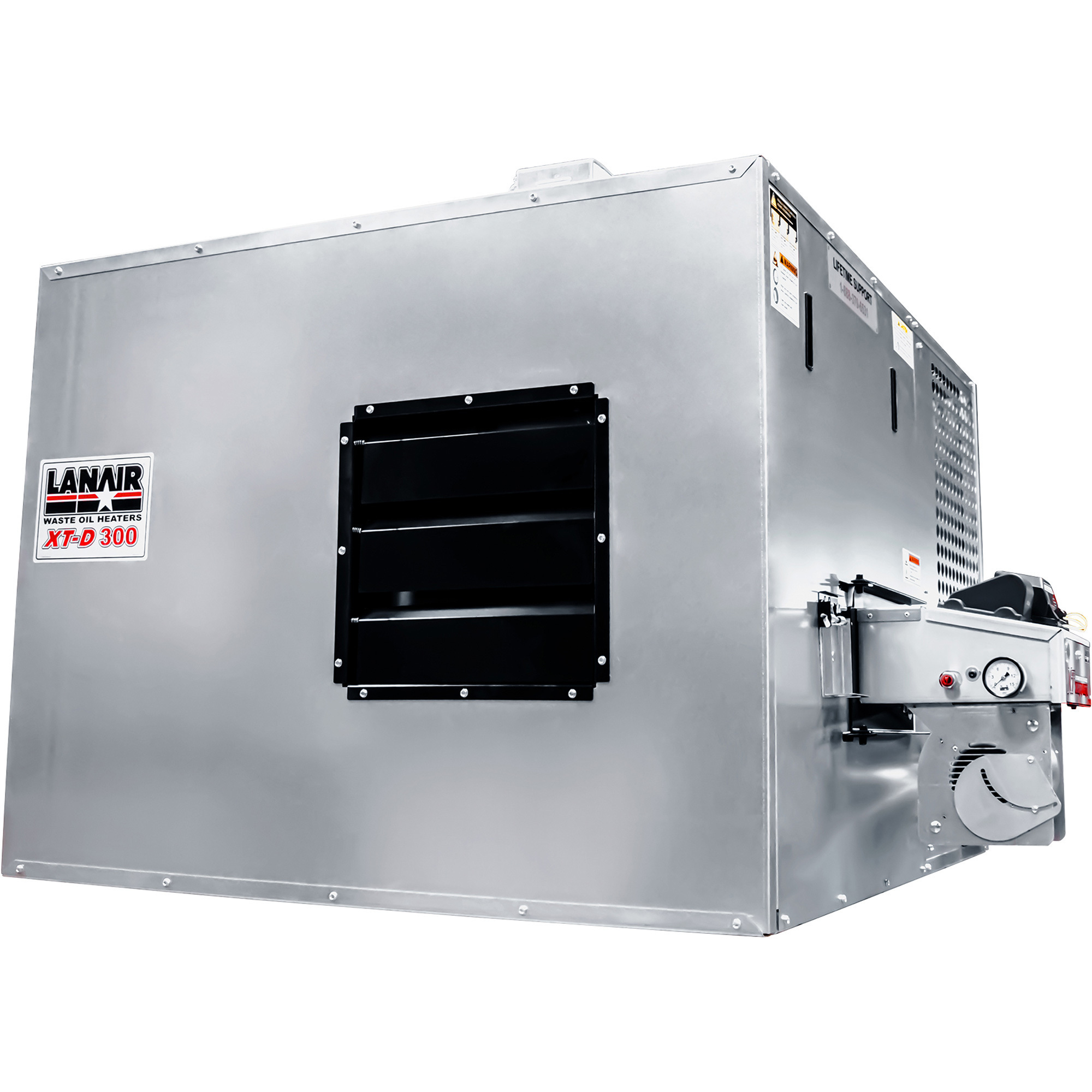 Lanair XT-D 300 Ductable Waste Oil Heater with Thermostat, 300,000 BTU, 10,000 Sq. Ft. Capacity, Model# XT-D-300